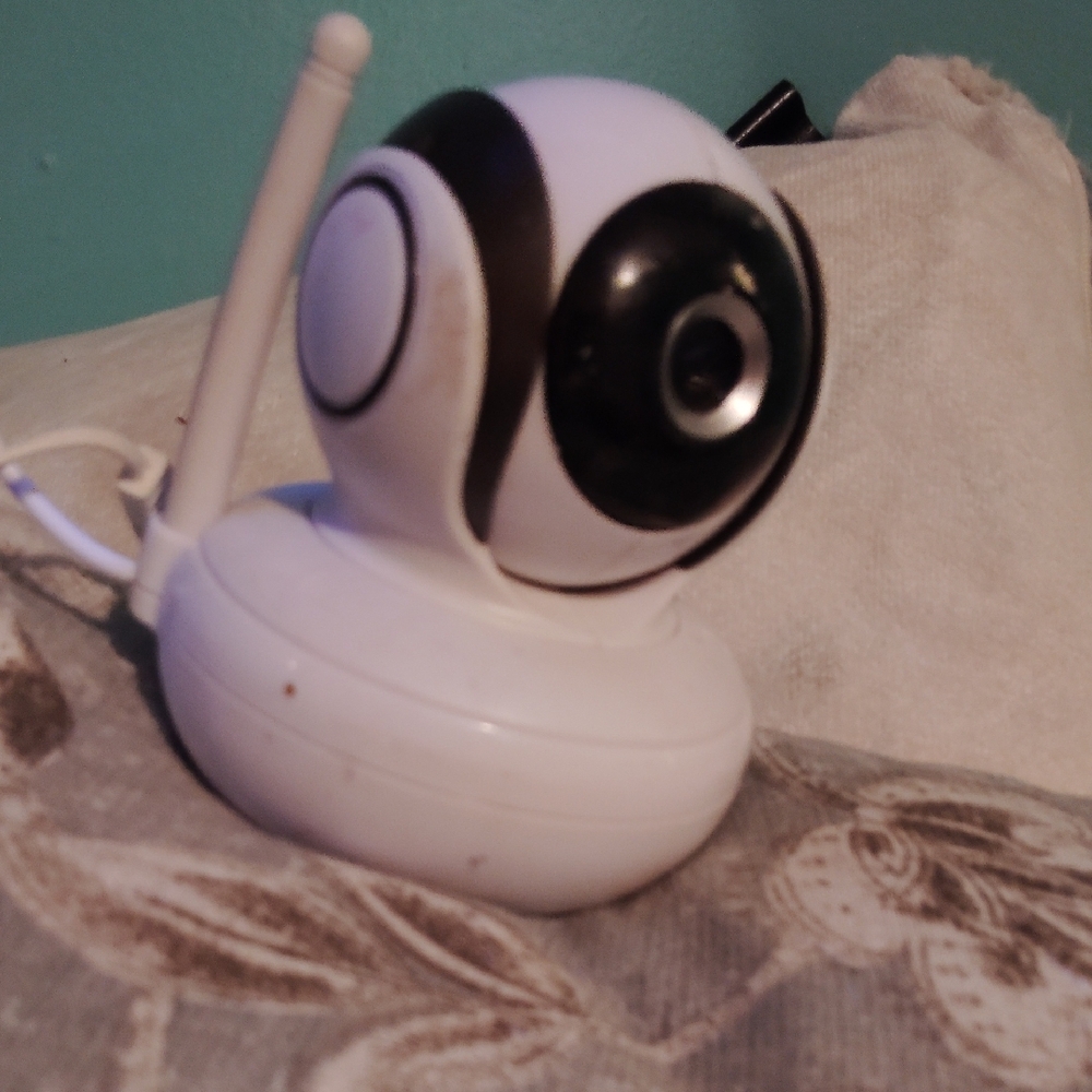White and Black Security Camera